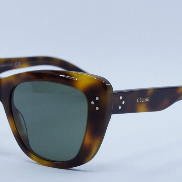 NEW CELINE CL40199I 53N HAVANA / GREEN SUNGLASSES - Picture 4 of 10